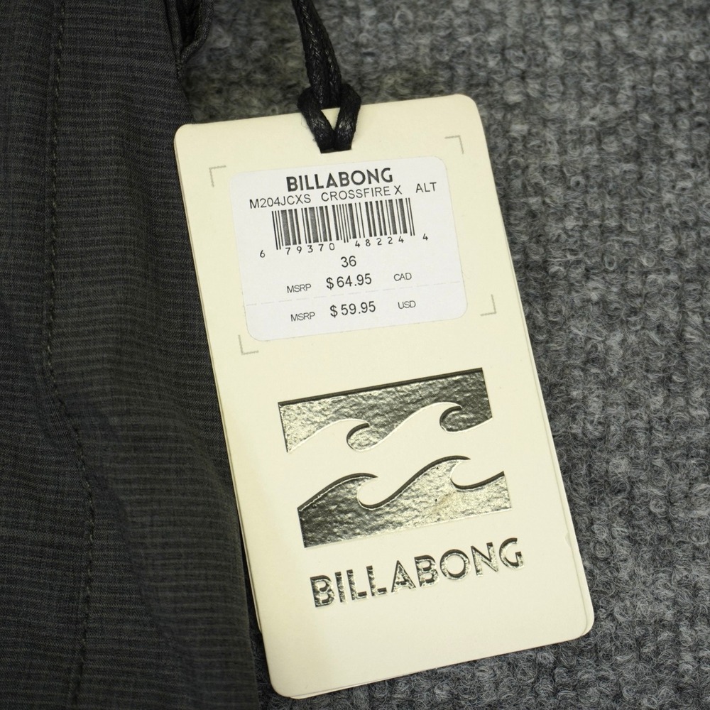 NEW Billabong Hybrid Shorts Mens 36 Grey Submersibles Crossfire X Stretch Plaid - Picture 4 of 10